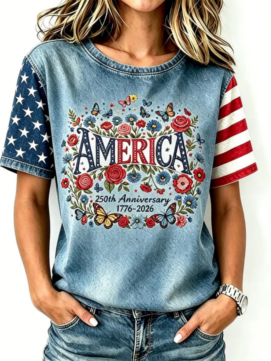 Vintage U.S. 250th Anniversary Print Women's T-Shirt