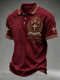 Men'S Faith Printed Casual Lapel POLO