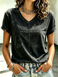 Women'S Faith V-Neck Short Sleeved Top