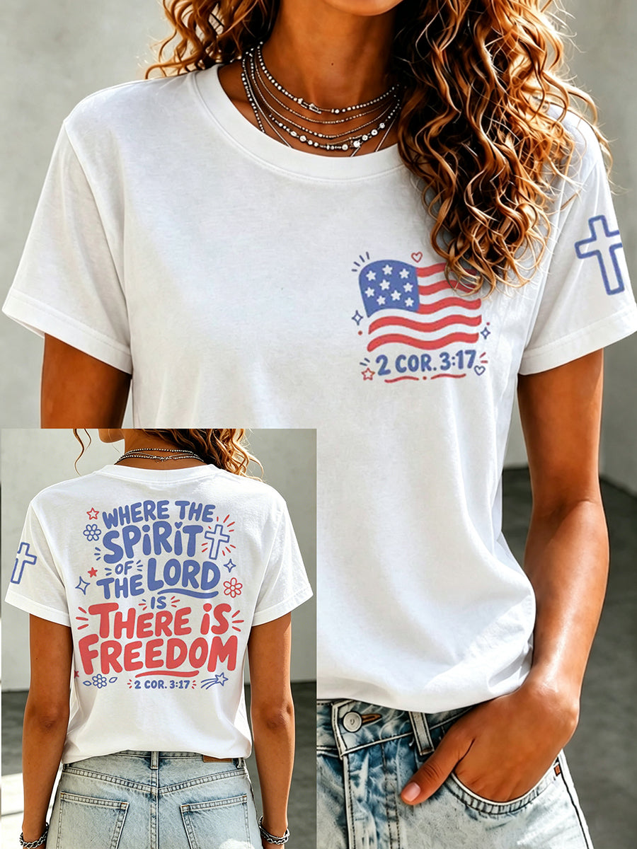 American Faith Jesus Memorial Printed Casual T-Shirt