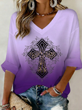 Women's Faith Print Casual Top