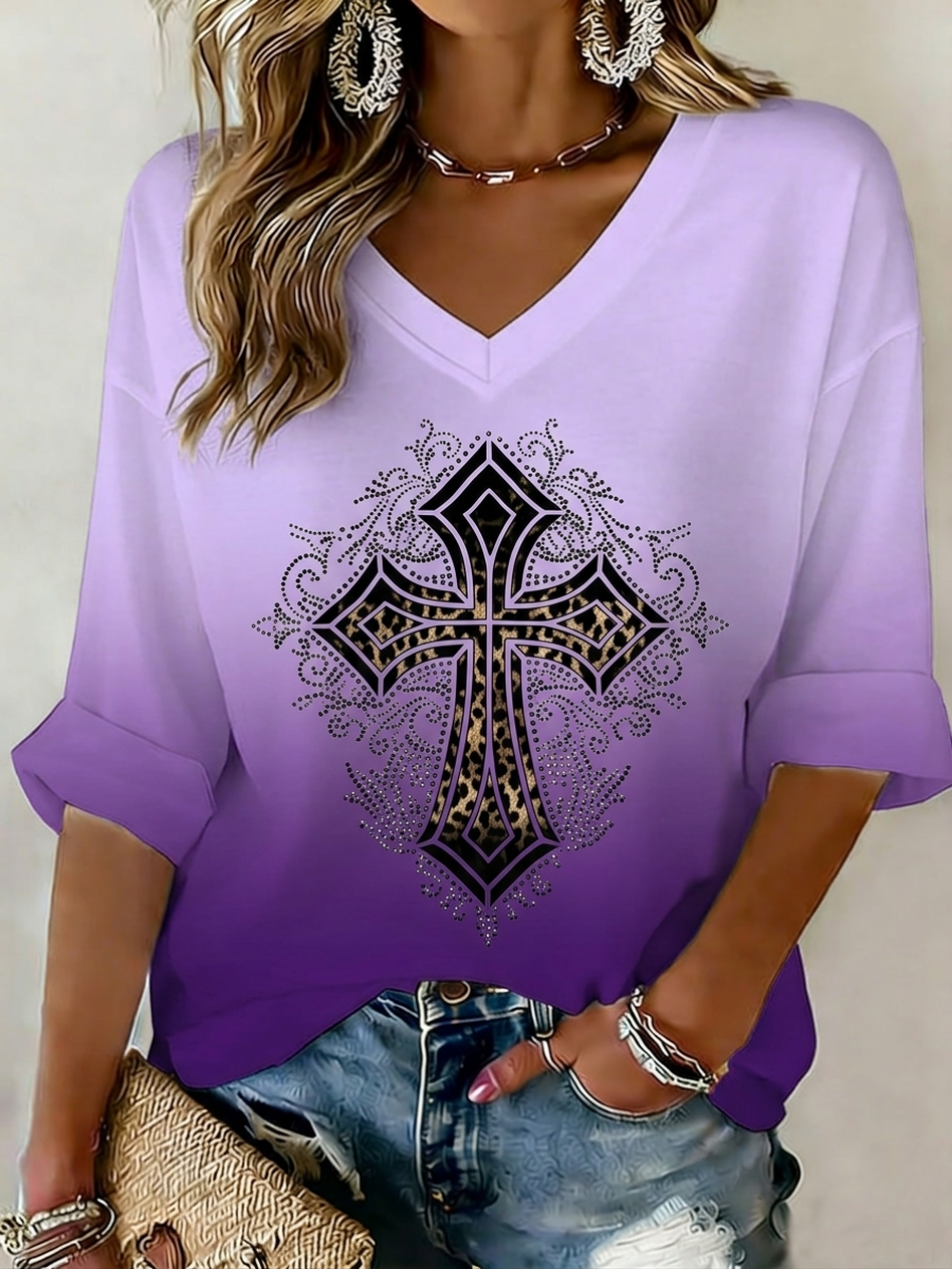 Women's Faith Print Casual Top