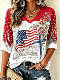Women'S 250Th Anniversary USA V-Neck T-Shirt