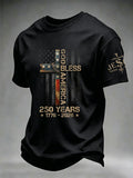 Men's Faith Flag Print Short Sleeve T-Shirt