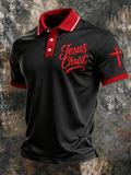Men'S Jesus Christ Casual Unisex Polo Shirt