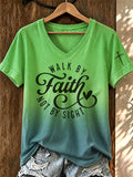 Women'S Faith Gradient Casual T-Shirt