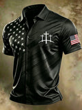 Men's Faith Cross Printed Casual Shirt