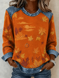 Crew Neck Casual Sweatshirt