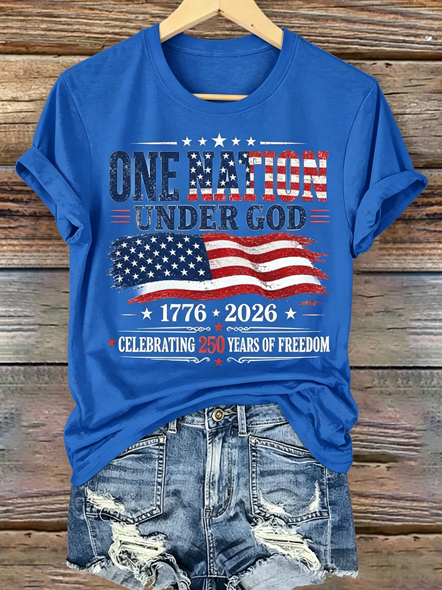 250Th Anniversary Faith Commemorative Printed Round Neck Top In The United States