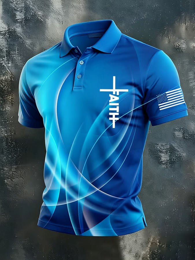 Men's Faith Casual Short-Sleeve Polo Shirt