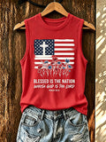 Women'S Faith Flag Print Tank Top