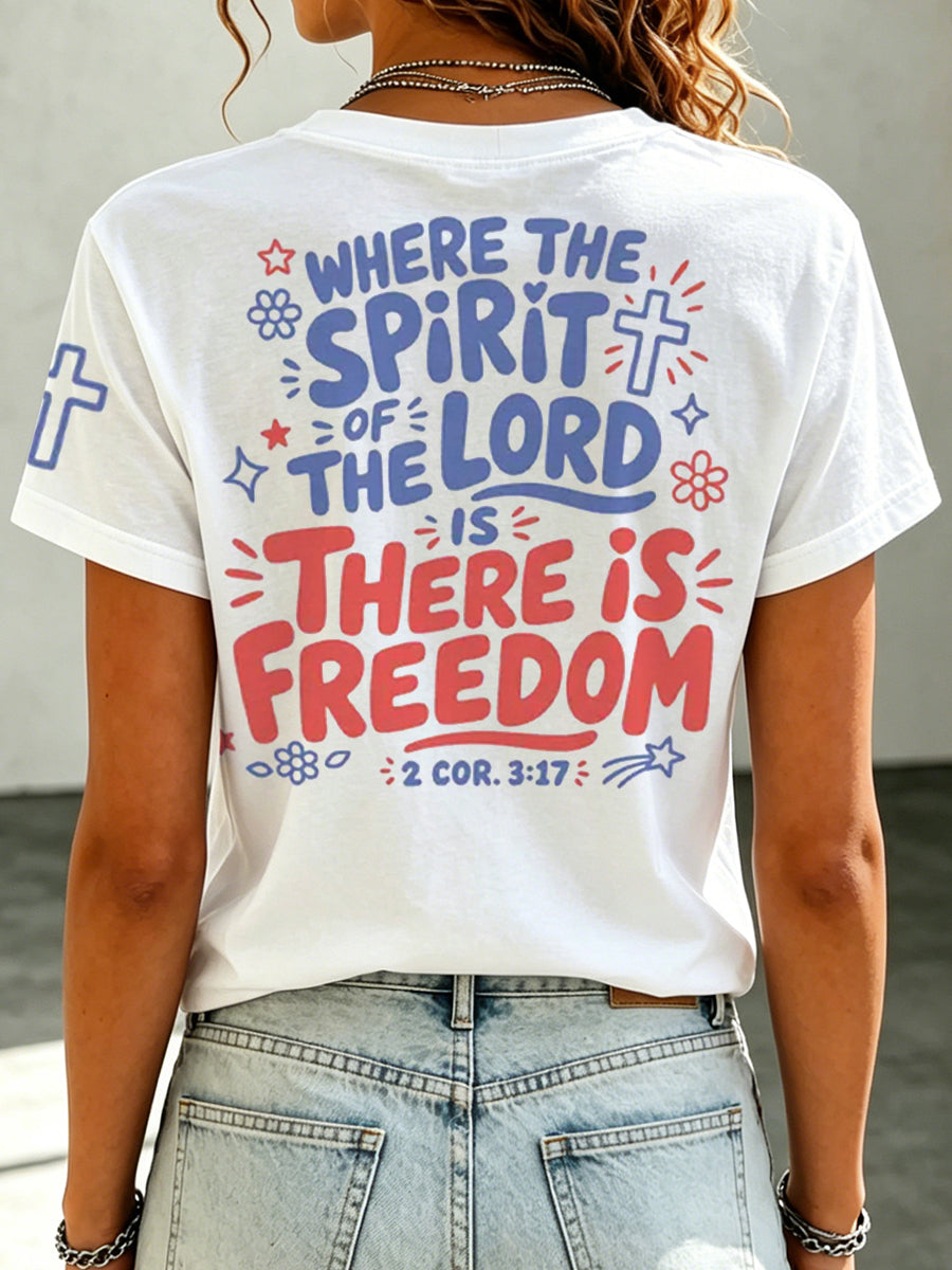 American Faith Jesus Memorial Printed Casual T-Shirt