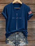 Women'S 250Th Anniversary Patriotic Printed Casual T-Shirt
