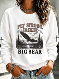 Women'S Fly Strong Jackie Big Bear Printed Sweatshirt