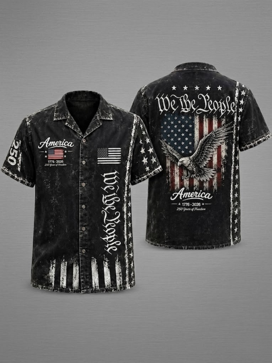 Men'S 250Th Anniversary Faith Casual Printed Shirt