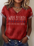 Women'S America Flag Print Casual T-Shirt