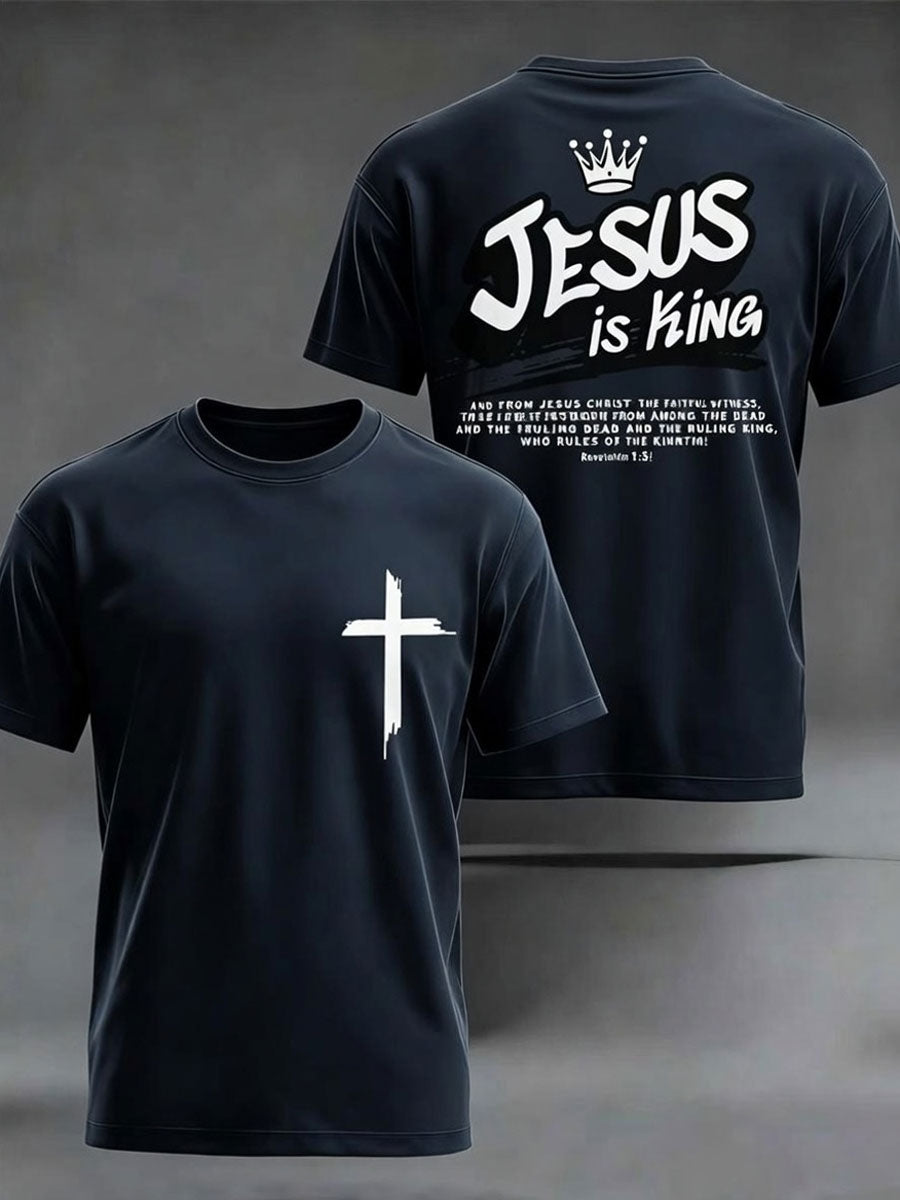 Men'S Faith Print Casual Top