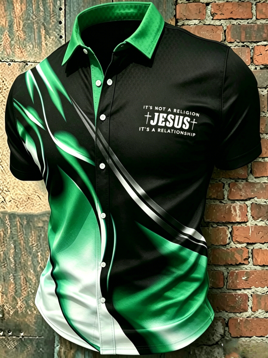 Men's Faith Casual Printed Shirt
