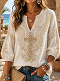 Women'S Cross Angel Wings Printed V Neck Casual Tee