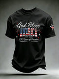 Men's America Flag Print Short Sleeve T-Shirt