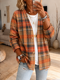 Women's Grid Cardigan Print