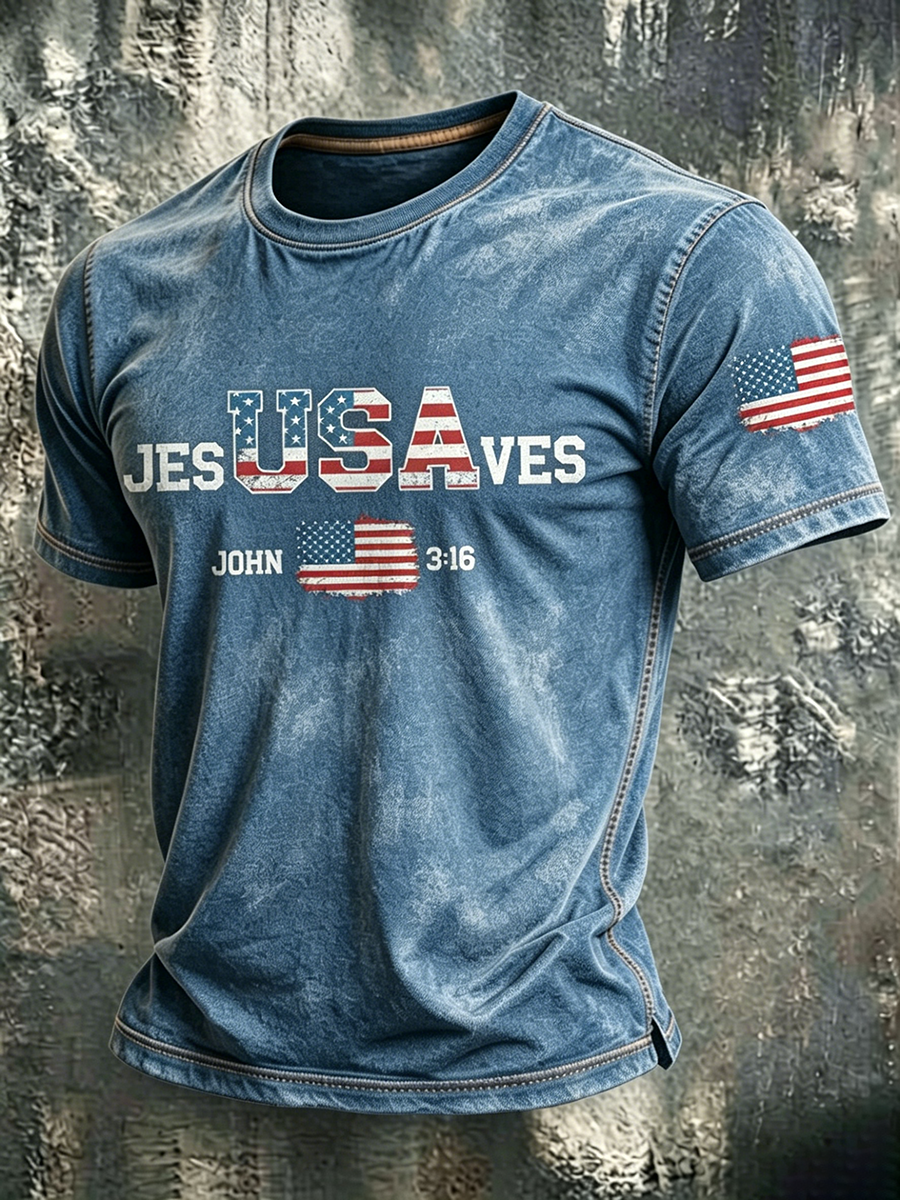 250Th Anniversary Commemorative Faith Printed Round Neck T-Shirt In The United States