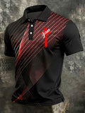 Men's Casual Faith Print Polo Shirt