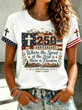 Women'S Religious Faith Floral Art Printed T-Shirt