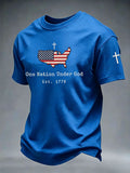 Men's One Nation Under God Print Short Sleeve T-shirt