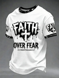 Men'S Christian Faith Over Fear Cross Short Sleeve T-Shirt