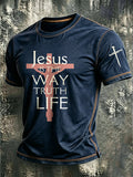 Men'S Printed T-Shirt With Faith Printed On It