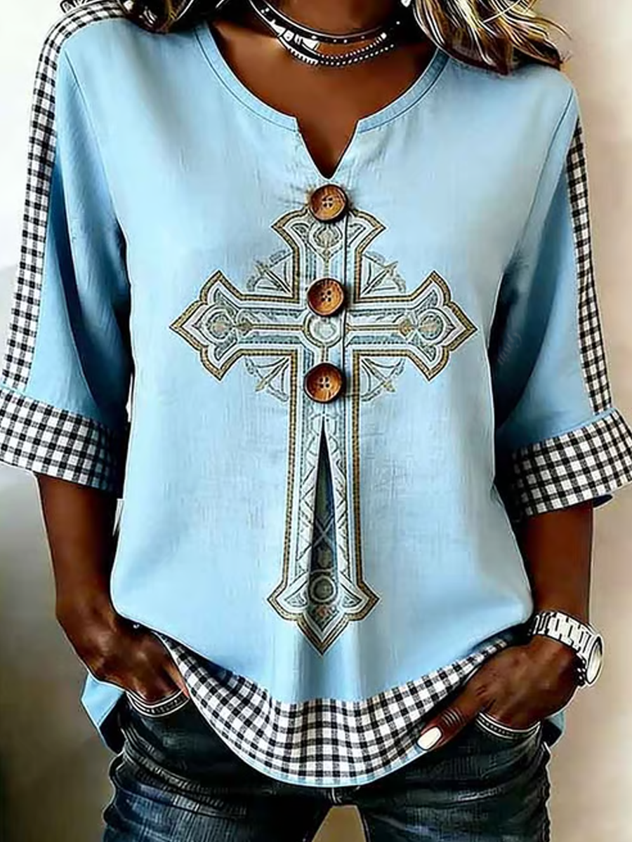 Women'S Faith Print Top
