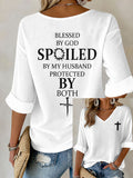 Women'S Casual Faith Art Printed Top