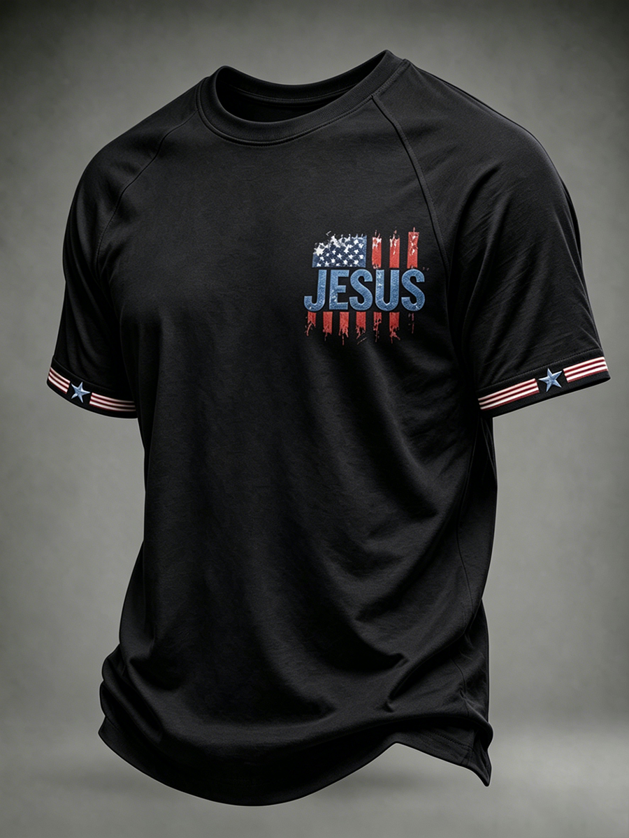 Men's Casual Minimalist American Jesus T-Shirt