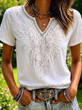 Women'S Faith Printed Casual Retro Style Top