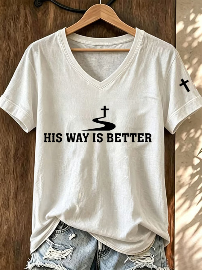Women'S Faith Print Printed T-Shirt