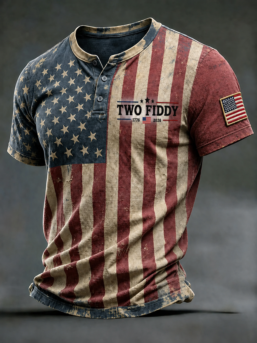 Men'S Retro Two Fiddy Printed Casual T-Shirt