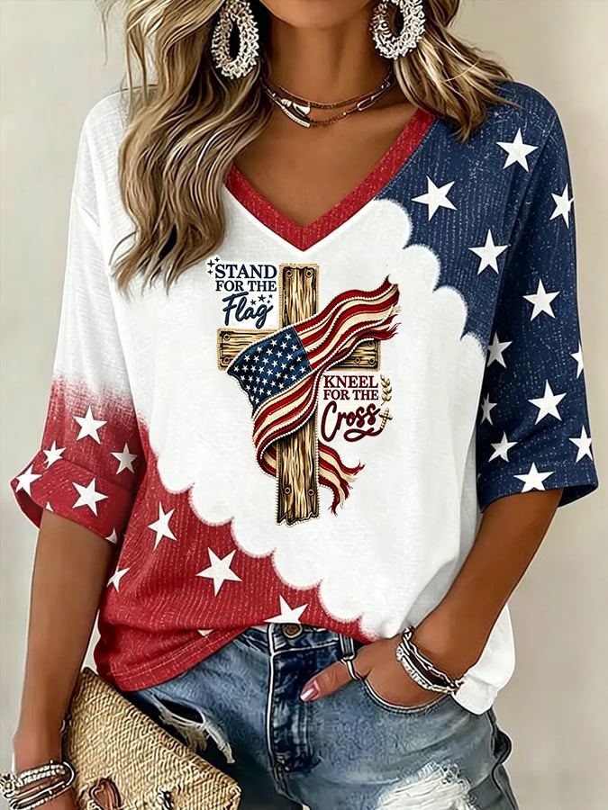 Women'S Faith 250Th Anniversary Celebration Printed T-Shirt