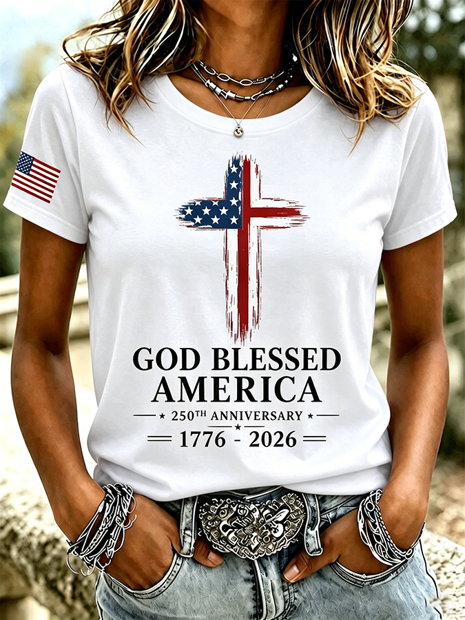 Women'S God Blessed America 250th Anniversary Shirt