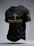 Men's Religious Beliefs Print Short Sleeve T-shirt
