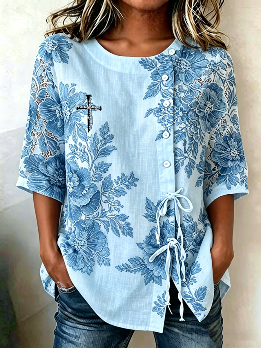 Women'S Christian Patriotic Casual Top