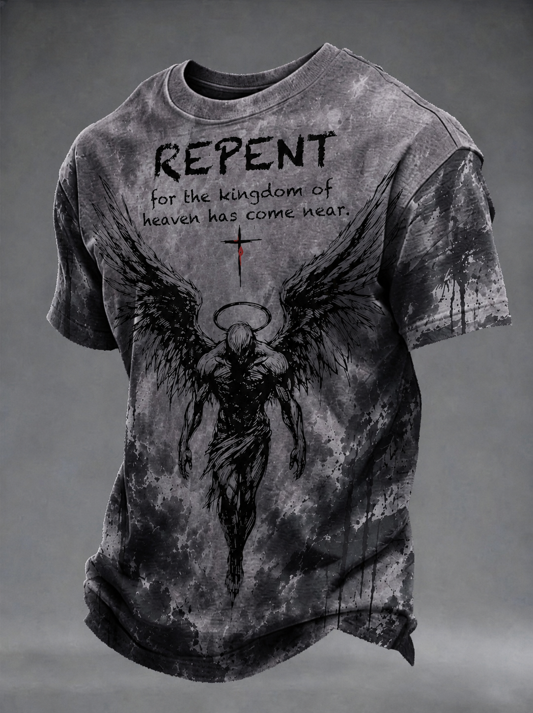 Men'S Faith Art Printed Round Neck T-Shirt