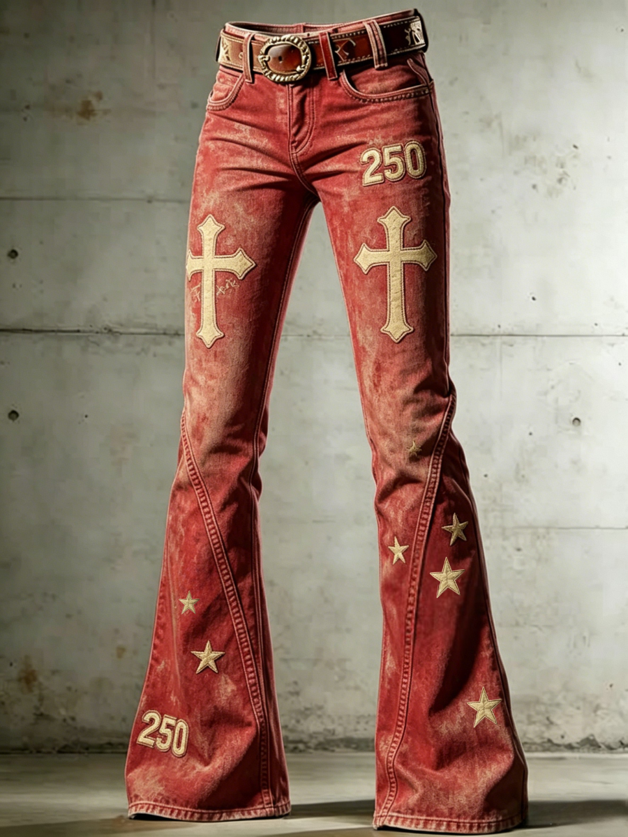 Women's 250th Anniversary Faith Printed Casual Jeans