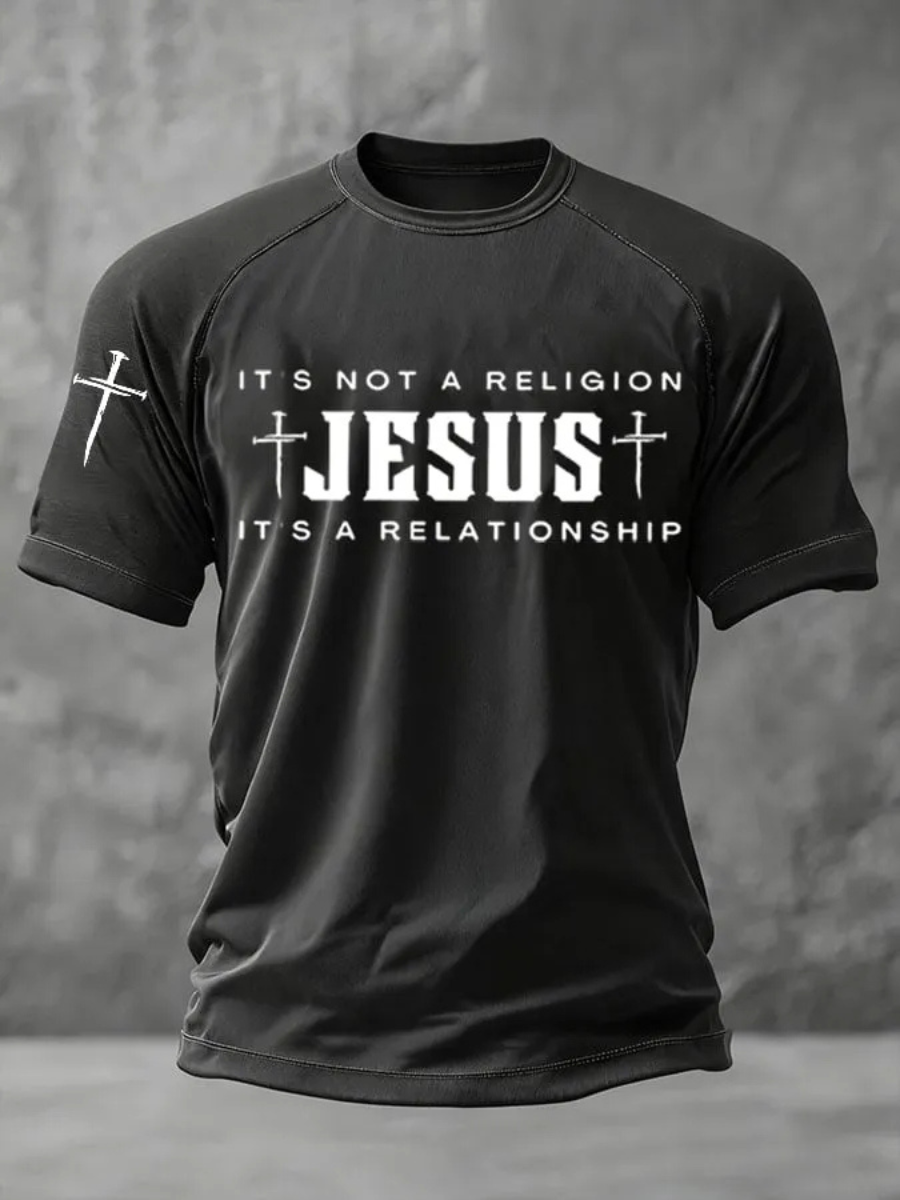 Men's Faith Art Print Casual T-Shirt