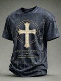 Men's Faith-Themed Crew Neck Short-Sleeve T-Shirt