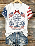 Women'S USA 250Th Anniversary Commemorative Pattern T-Shirt
