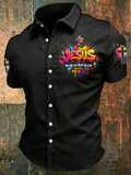 Men's Faith Cross Printed Casual Shirt