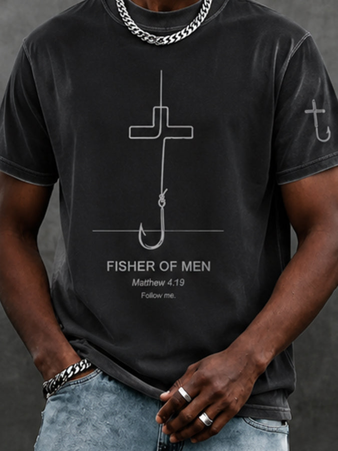 Men's Retro Print Short-Sleeve T-Shirt