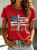 American Jesus Faith Memorial Printed Casual T-Shirt