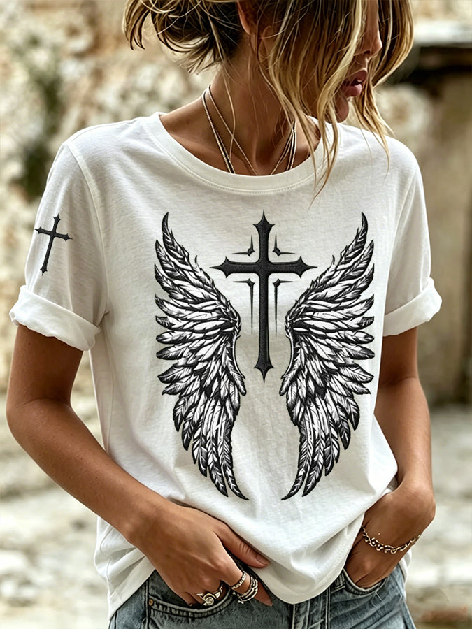 Women'S Angel Wings Christian T-Shirt